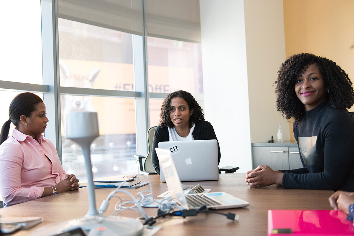 Women during a meeting