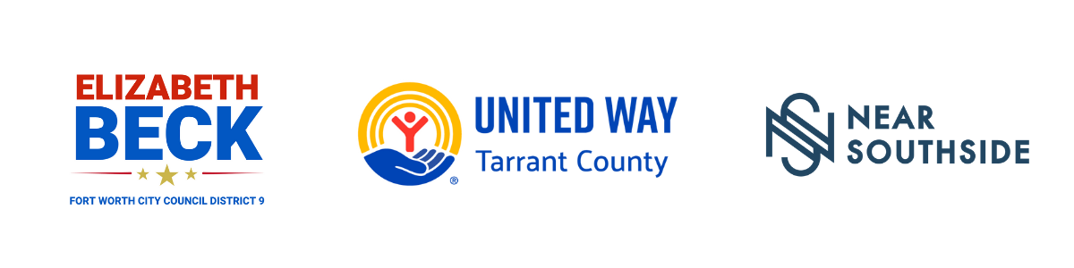 Logos for Elizabeth Beck, United Way of Tarrant County and Near Southside