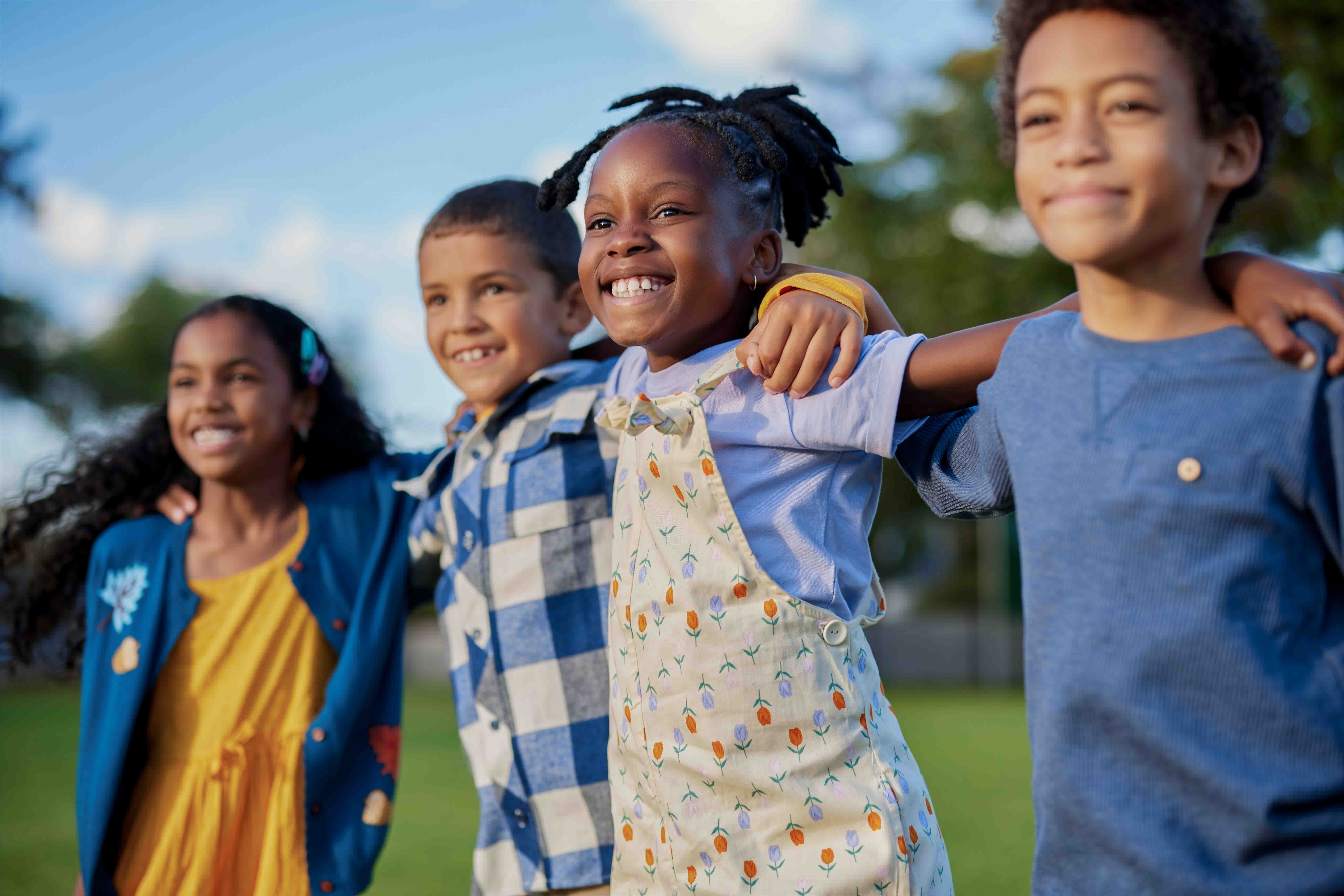 Children together outside